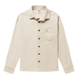 NWOT Dandy Del Mar Men’s The Corsica Corduroy Shirt in Alabaster White Size L